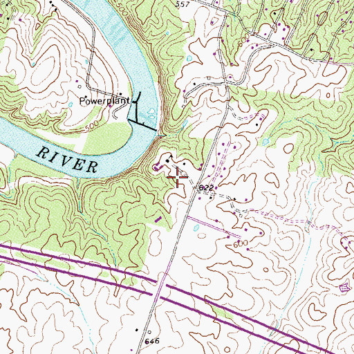 Topographic Map of Saint Francis Hall, VA