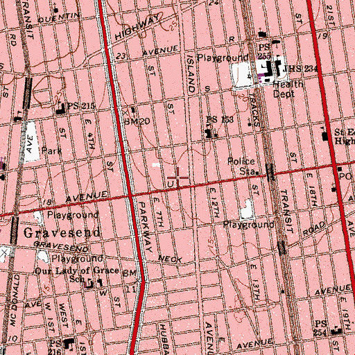 Topographic Map of Torah Academy High School, NY