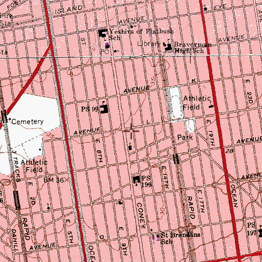 Topographic Map of Yeshiva Ohr Shraga D'Veretzky, NY