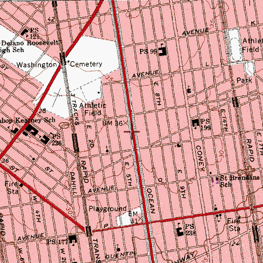 Topographic Map of Yeshiva Sharei Hayosher, NY