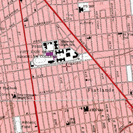Topographic Map of Yeshiva Vyelipol, NY
