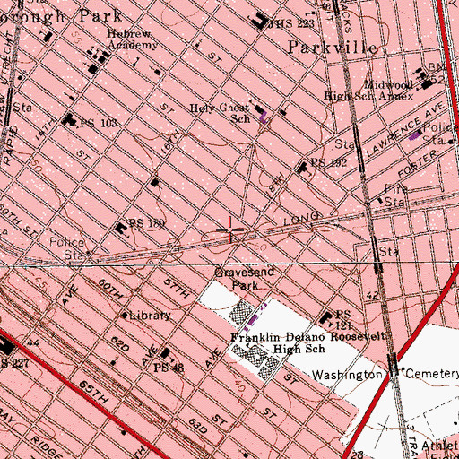 Topographic Map of Yeshivat Ohel Torah, NY