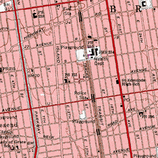Topographic Map of Windmill Montessori School, NY