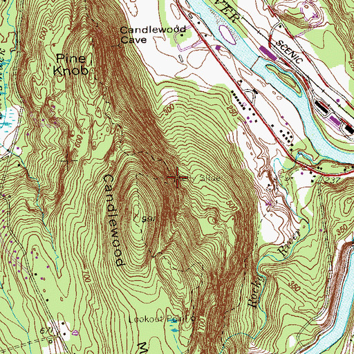 Topographic Map of Kelly Slide, CT