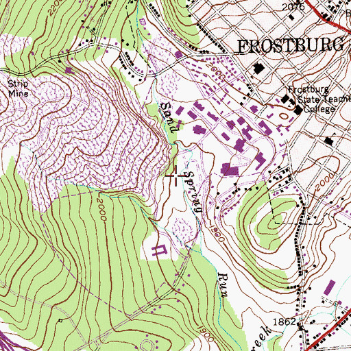 Topographic Map of Arboretum, MD