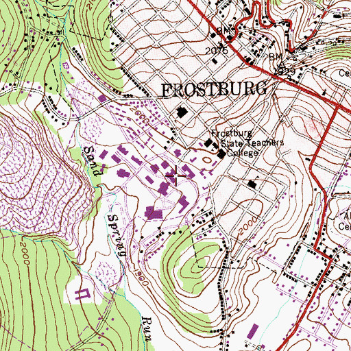 Topographic Map of Tawes Annex, MD