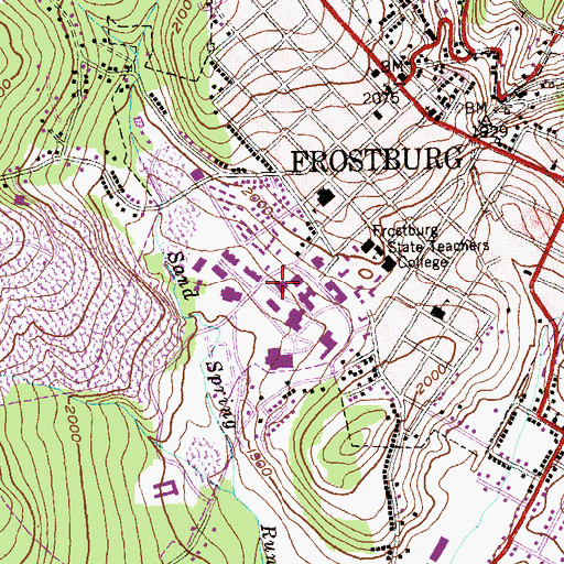 Topographic Map of Fine Arts Building, MD