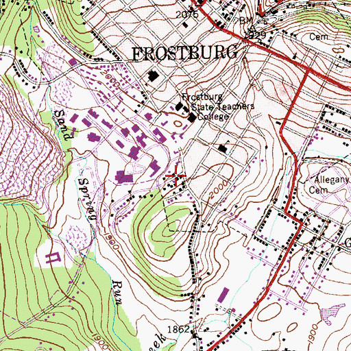 Topographic Map of Fuller House, MD