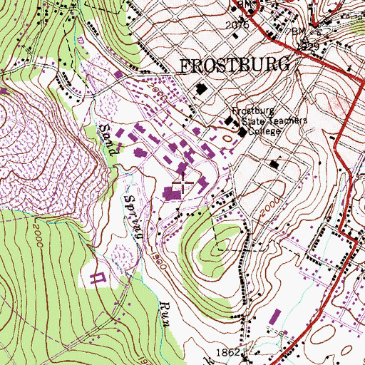 Topographic Map of Harold J. Cordts Physical Education Center, MD