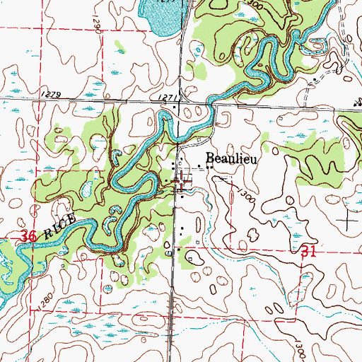 Topographic Map of Saint Joseph's Catholic Cemetery, MN