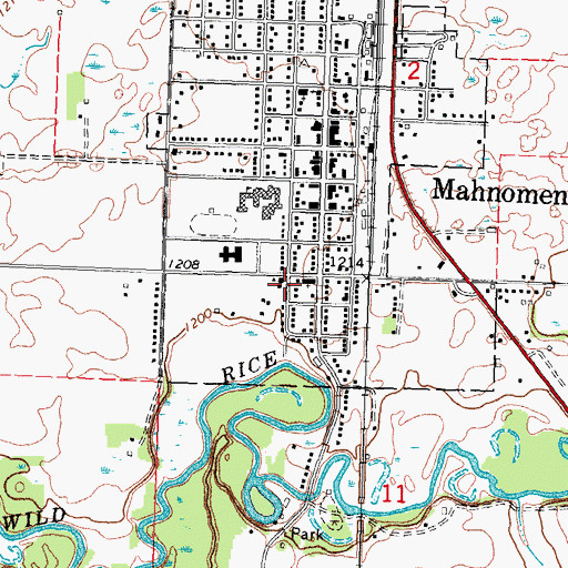 Topographic Map of Saint Michael's School, MN