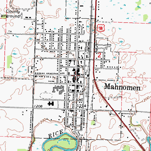 Topographic Map of Mahnomen Mobile Home Park, MN