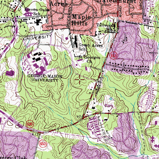 Topographic Map of Jefferson Hall, VA