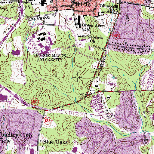 Topographic Map of Liberty Square, VA