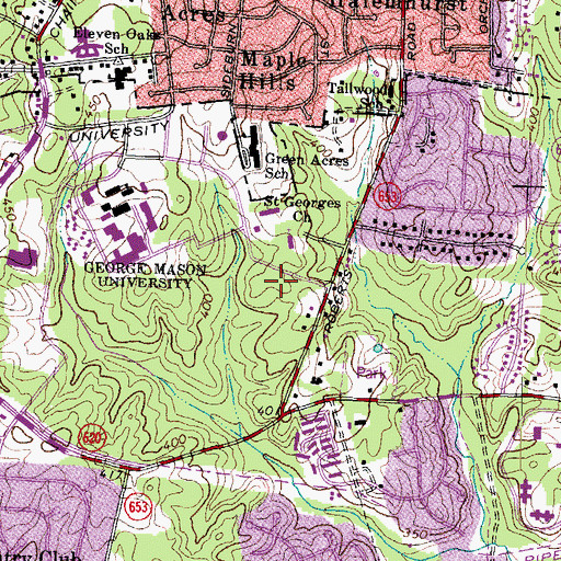 Topographic Map of Madison Hall, VA