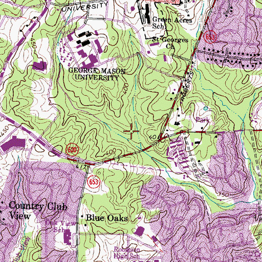 Topographic Map of Aquatic and Fitness Center, VA