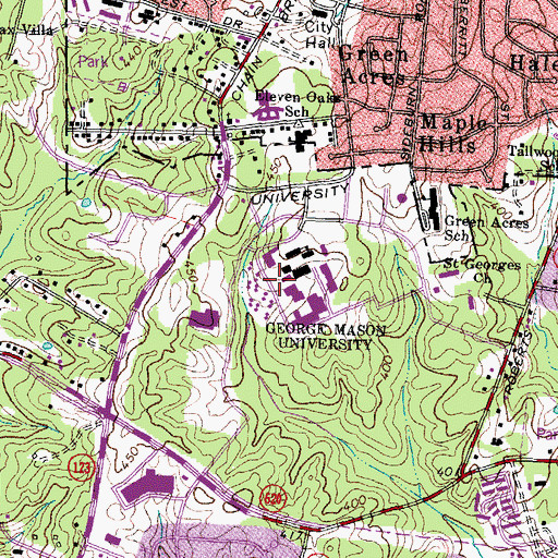 Topographic Map of Aquia Module, VA