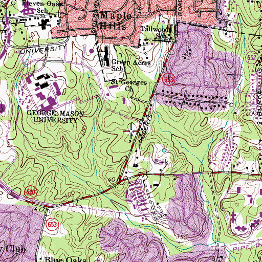Topographic Map of Buchanan House, VA