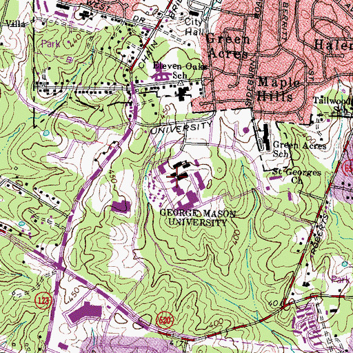 Topographic Map of Central Module, VA