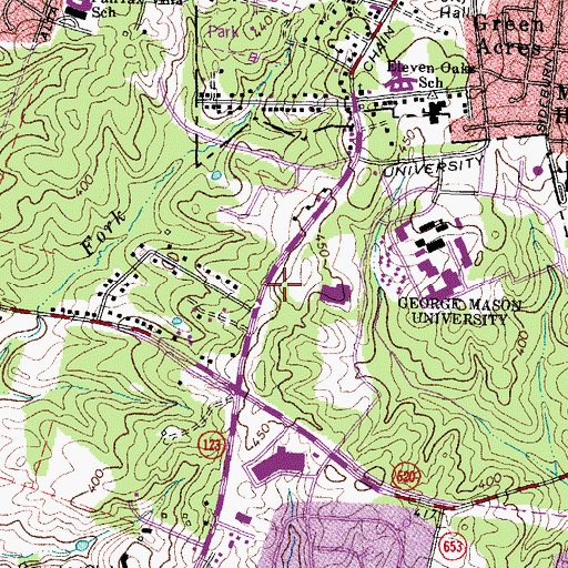 Topographic Map of Child Development Center, VA