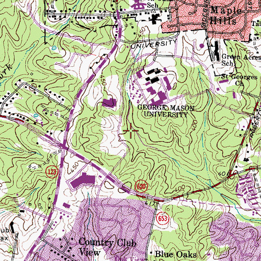 Topographic Map of Cross Cottage, VA