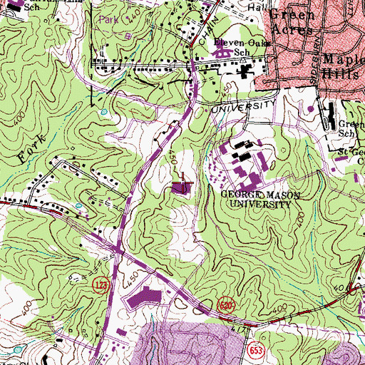 Topographic Map of Physical Education Building, VA