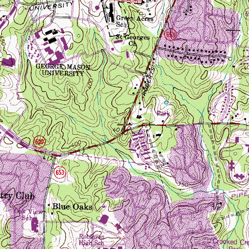 Topographic Map of Potomac Heights, VA