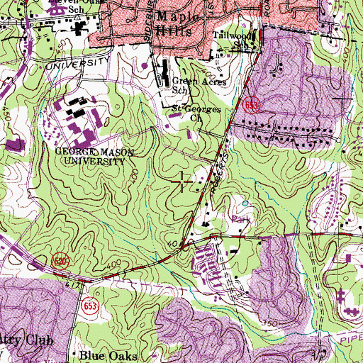Topographic Map of Eisenhower Hall, VA