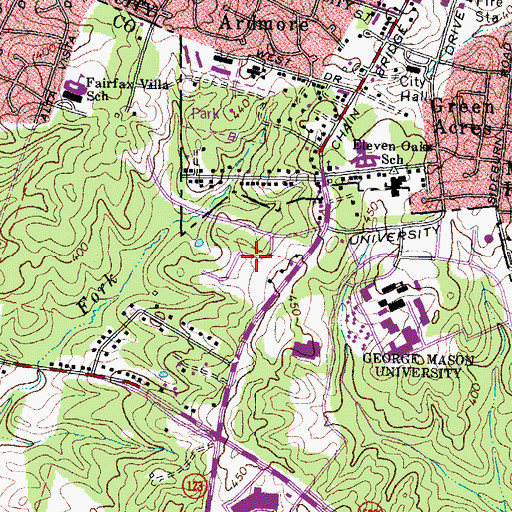 Topographic Map of Field House Module, VA