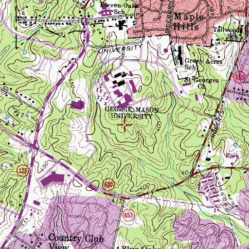 Topographic Map of Fine Arts Building, VA