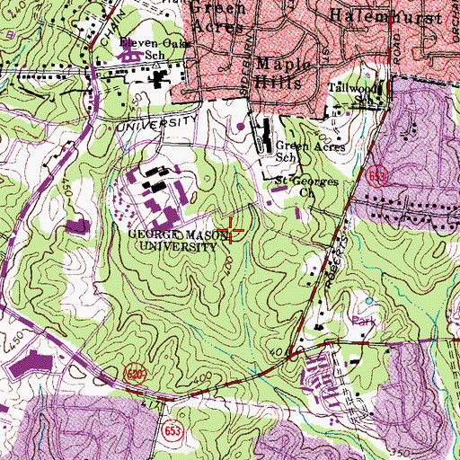 Topographic Map of Student Union II, VA
