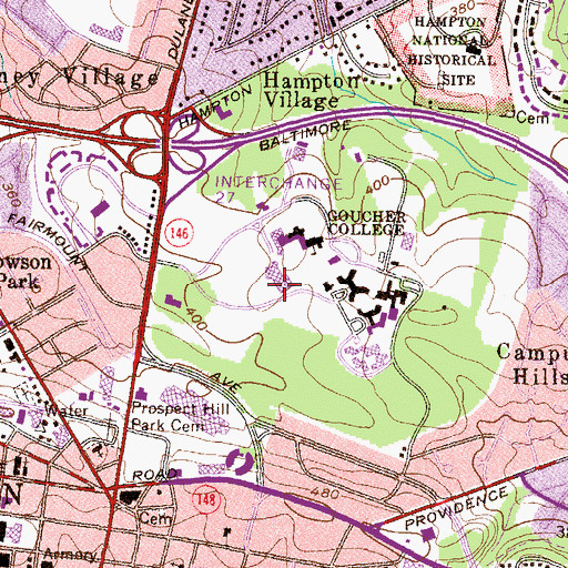 Topographic Map of Rosenberg Gallery, MD