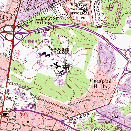 Topographic Map of Alcock House, MD