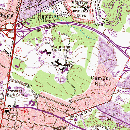 Topographic Map of Gallagher House, MD