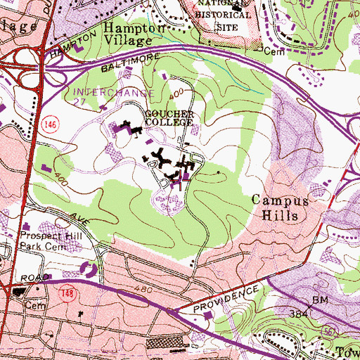 Topographic Map of Gamble House, MD