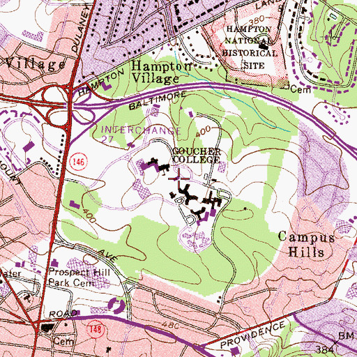 Topographic Map of Haebler Memorial Chapel, MD