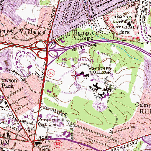 Topographic Map of Hoffberger Science Building, MD