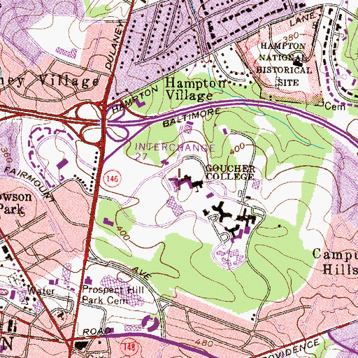 Topographic Map of Kelley Lecture Hall, MD