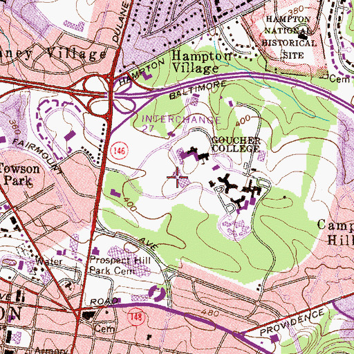 Topographic Map of Kraushaar Auditorium, MD