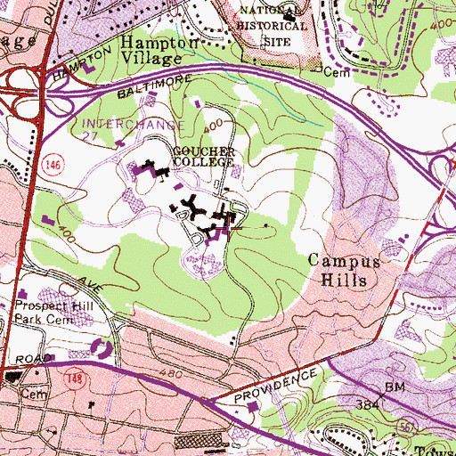 Topographic Map of New House, MD