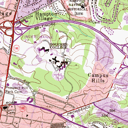 Topographic Map of Tuttle House, MD