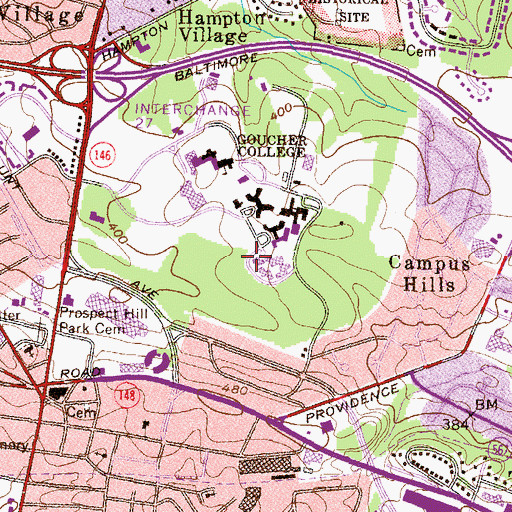 Topographic Map of Wagner House, MD