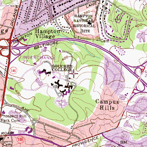 Topographic Map of Welsh Gymnasium, MD