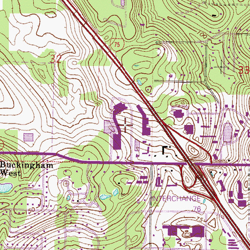 Topographic Map of Town Center Shopping Center, FL