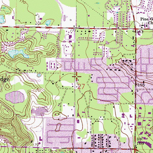 Topographic Map of Second Morning Star Missionary Baptist Church, FL