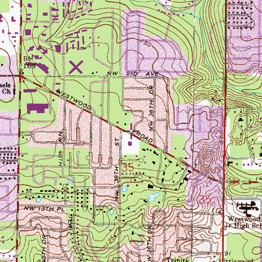 Topographic Map of The Church of Jesus Christ of Latter Day Saints, FL