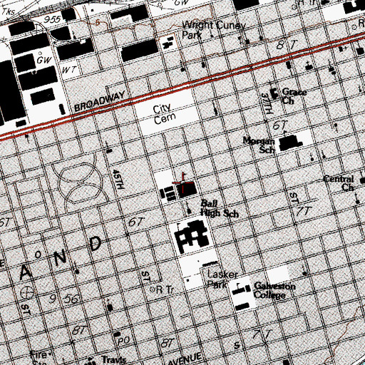 Topographic Map of Saint Augustine of Hippo Episcopal Church, TX