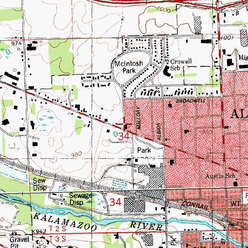 Topographic Map of Holy Ascension Orthodox Church, MI