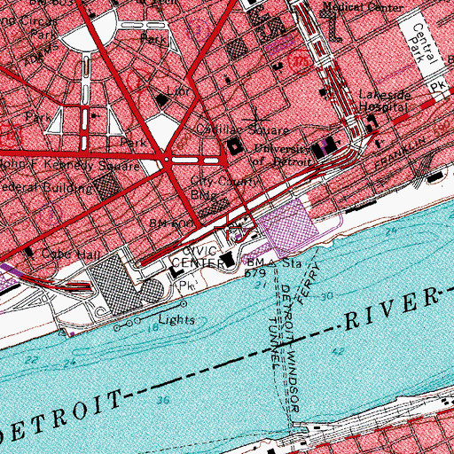 Topographic Map of Mariners Church, MI
