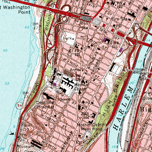 Topographic Map of Georgian Residence Building, NY